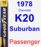 Passenger Wiper Blade for 1978 Chevrolet K20 Suburban - Premium