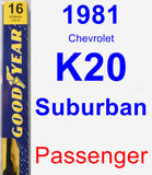 Passenger Wiper Blade for 1981 Chevrolet K20 Suburban - Premium