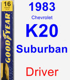 Driver Wiper Blade for 1983 Chevrolet K20 Suburban - Premium