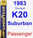 Passenger Wiper Blade for 1983 Chevrolet K20 Suburban - Premium