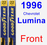 Front Wiper Blade Pack for 1996 Chevrolet Lumina - Premium