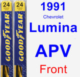 Front Wiper Blade Pack for 1991 Chevrolet Lumina APV - Premium
