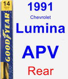 Rear Wiper Blade for 1991 Chevrolet Lumina APV - Premium