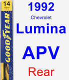 Rear Wiper Blade for 1992 Chevrolet Lumina APV - Premium