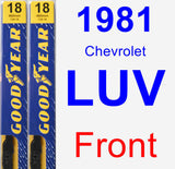 Front Wiper Blade Pack for 1981 Chevrolet LUV - Premium