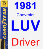 Driver Wiper Blade for 1981 Chevrolet LUV - Premium