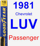 Passenger Wiper Blade for 1981 Chevrolet LUV - Premium