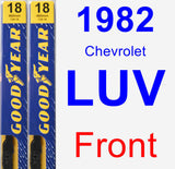 Front Wiper Blade Pack for 1982 Chevrolet LUV - Premium