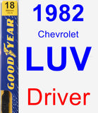 Driver Wiper Blade for 1982 Chevrolet LUV - Premium