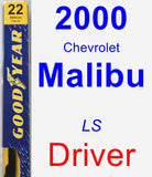 Driver Wiper Blade for 2000 Chevrolet Malibu - Premium