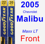 Front Wiper Blade Pack for 2005 Chevrolet Malibu - Premium