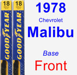 Front Wiper Blade Pack for 1978 Chevrolet Malibu - Premium