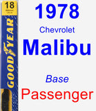 Passenger Wiper Blade for 1978 Chevrolet Malibu - Premium