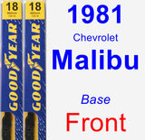 Front Wiper Blade Pack for 1981 Chevrolet Malibu - Premium