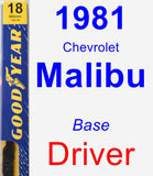 Driver Wiper Blade for 1981 Chevrolet Malibu - Premium