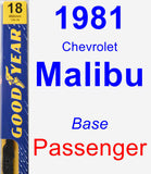 Passenger Wiper Blade for 1981 Chevrolet Malibu - Premium