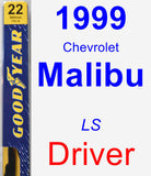 Driver Wiper Blade for 1999 Chevrolet Malibu - Premium