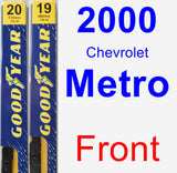 Front Wiper Blade Pack for 2000 Chevrolet Metro - Premium