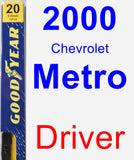 Driver Wiper Blade for 2000 Chevrolet Metro - Premium