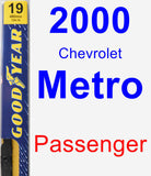 Passenger Wiper Blade for 2000 Chevrolet Metro - Premium