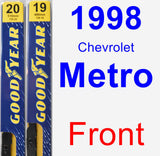 Front Wiper Blade Pack for 1998 Chevrolet Metro - Premium