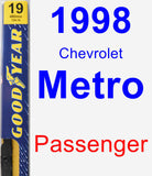 Passenger Wiper Blade for 1998 Chevrolet Metro - Premium