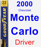 Driver Wiper Blade for 2000 Chevrolet Monte Carlo - Premium