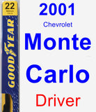 Driver Wiper Blade for 2001 Chevrolet Monte Carlo - Premium