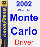 Driver Wiper Blade for 2002 Chevrolet Monte Carlo - Premium