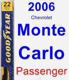 Passenger Wiper Blade for 2006 Chevrolet Monte Carlo - Premium