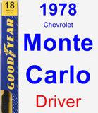 Driver Wiper Blade for 1978 Chevrolet Monte Carlo - Premium