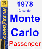 Passenger Wiper Blade for 1978 Chevrolet Monte Carlo - Premium