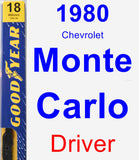 Driver Wiper Blade for 1980 Chevrolet Monte Carlo - Premium