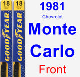 Front Wiper Blade Pack for 1981 Chevrolet Monte Carlo - Premium