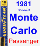 Passenger Wiper Blade for 1981 Chevrolet Monte Carlo - Premium