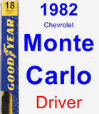 Driver Wiper Blade for 1982 Chevrolet Monte Carlo - Premium