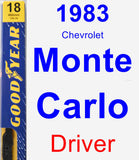 Driver Wiper Blade for 1983 Chevrolet Monte Carlo - Premium