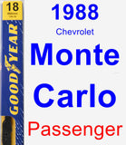 Passenger Wiper Blade for 1988 Chevrolet Monte Carlo - Premium