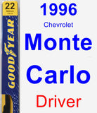 Driver Wiper Blade for 1996 Chevrolet Monte Carlo - Premium