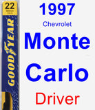 Driver Wiper Blade for 1997 Chevrolet Monte Carlo - Premium