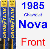 Front Wiper Blade Pack for 1985 Chevrolet Nova - Premium