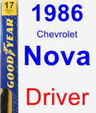 Driver Wiper Blade for 1986 Chevrolet Nova - Premium