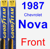 Front Wiper Blade Pack for 1987 Chevrolet Nova - Premium