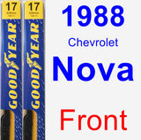 Front Wiper Blade Pack for 1988 Chevrolet Nova - Premium