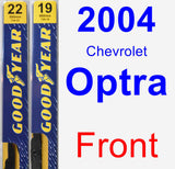 Front Wiper Blade Pack for 2004 Chevrolet Optra - Premium
