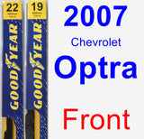 Front Wiper Blade Pack for 2007 Chevrolet Optra - Premium