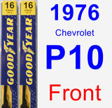 Front Wiper Blade Pack for 1976 Chevrolet P10 - Premium
