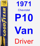 Driver Wiper Blade for 1971 Chevrolet P10 Van - Premium
