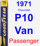 Passenger Wiper Blade for 1971 Chevrolet P10 Van - Premium