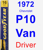 Driver Wiper Blade for 1972 Chevrolet P10 Van - Premium